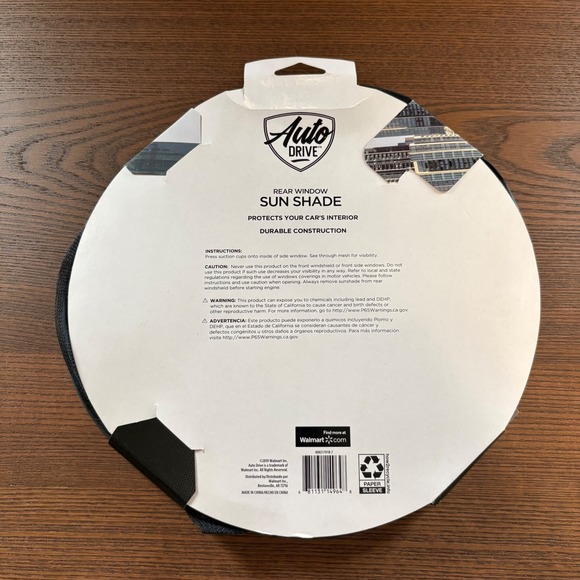 Auto Drive Rear Window Sun Shade Black Universal Fit 20x40 Inch NEW - Picture 2 of 8